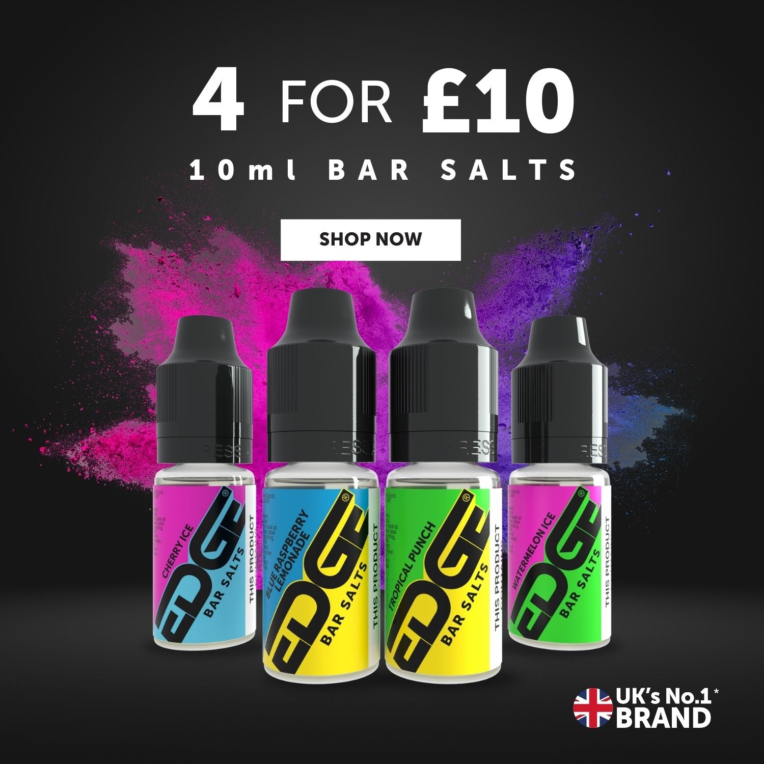 Edge Vaping Bar Salts E-Liquids Mobile Home Page Hero Banner