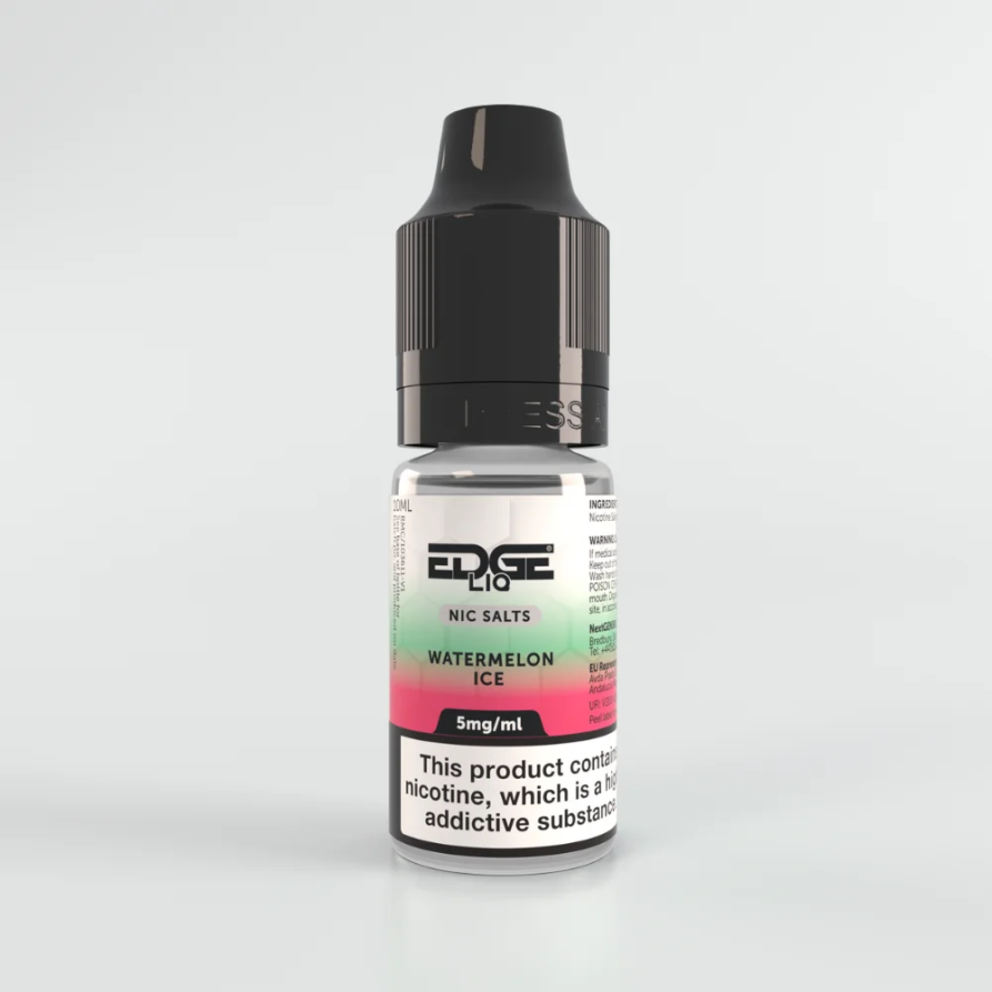 EDGE LIQ Watermelon Ice Nic Salt Cheap UK Made E-Liquid 5mg
