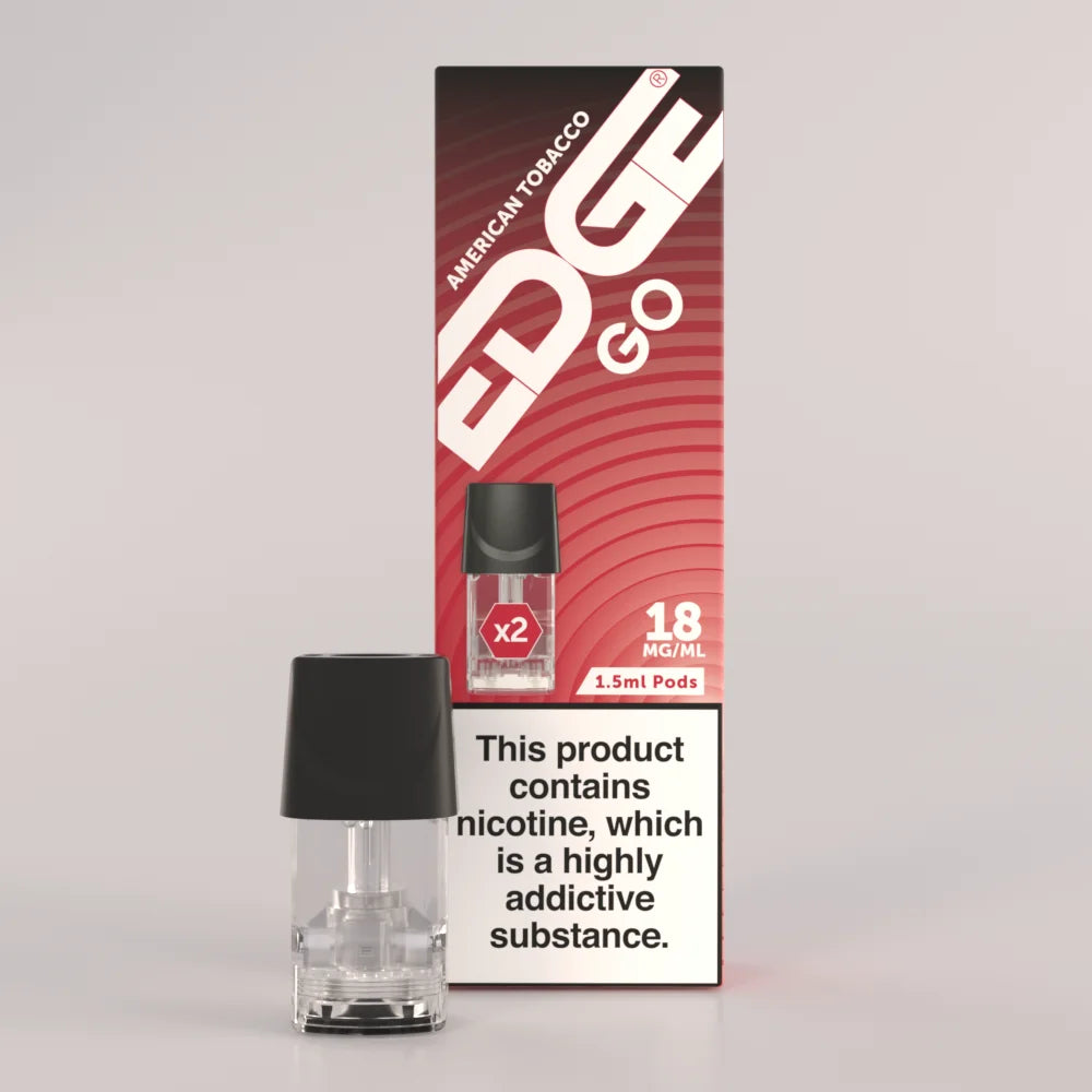 EDGE Vaping UK Go Pods American Tobacco - 3mg Nicotine Strength 18mg