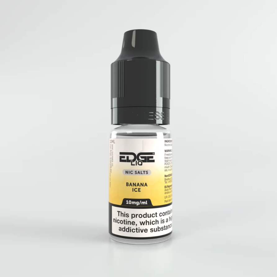 EDGE LIQ Banana Ice Nic Salt Cheap UK Made E-Liquid 10mg