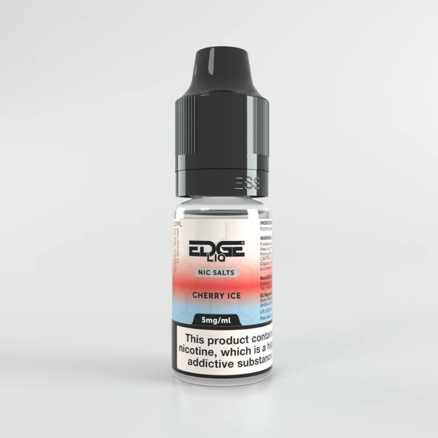 EDGE LIQ Cherry Ice Nic Salt Cheap UK Made E-Liquid 5mg
