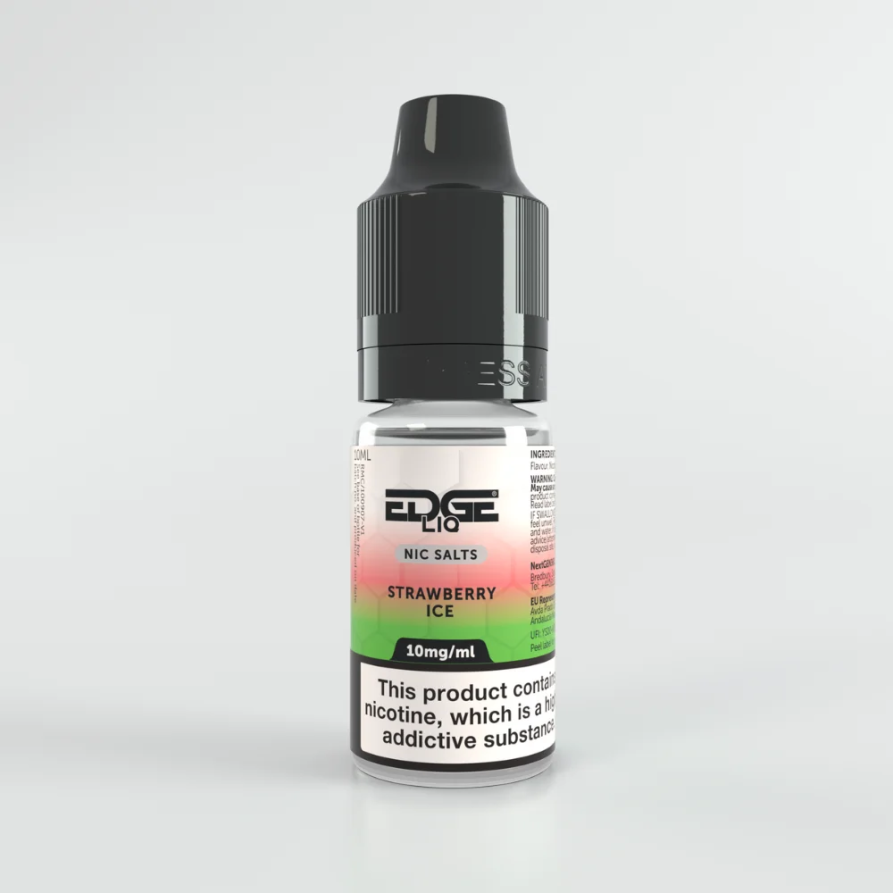 EDGE LIQ Strawberry Ice Nic Salt Cheap UK Made E-Liquid 10mg