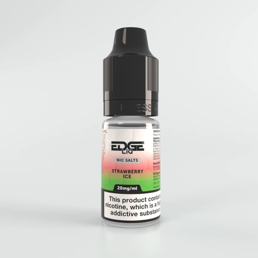 EDGE LIQ Strawberry Ice Nic Salt Cheap UK Made E-Liquid 20mg