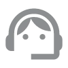 Customer Service Icon in Silver