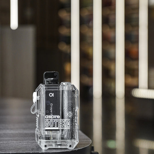 Gotek X device with blurred lighting background