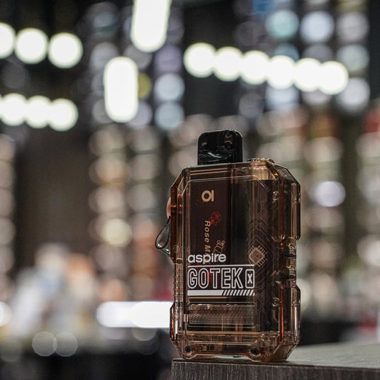 Gotek X device in city-style background