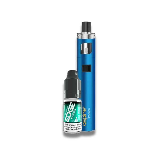 EDGE E-Liquid Very Menthol Aspire PockeX Blue Vape Device