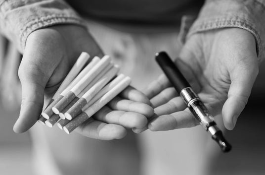 Smoking vs Vaping stock image black and white