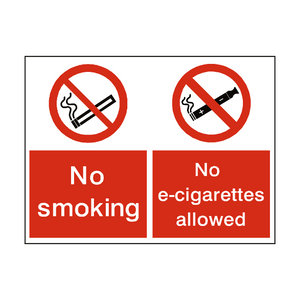 
No Smoking or Vaping Sign