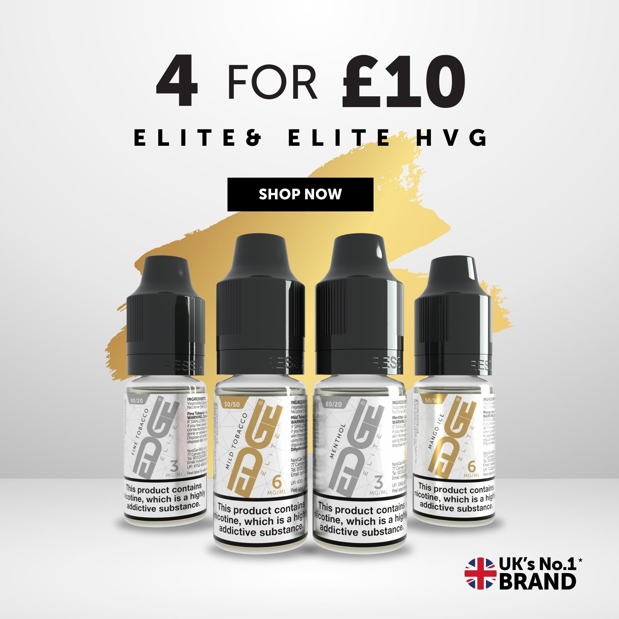 Edge Vaping Elite E-Liquids Home Page Mobile Hero Banner