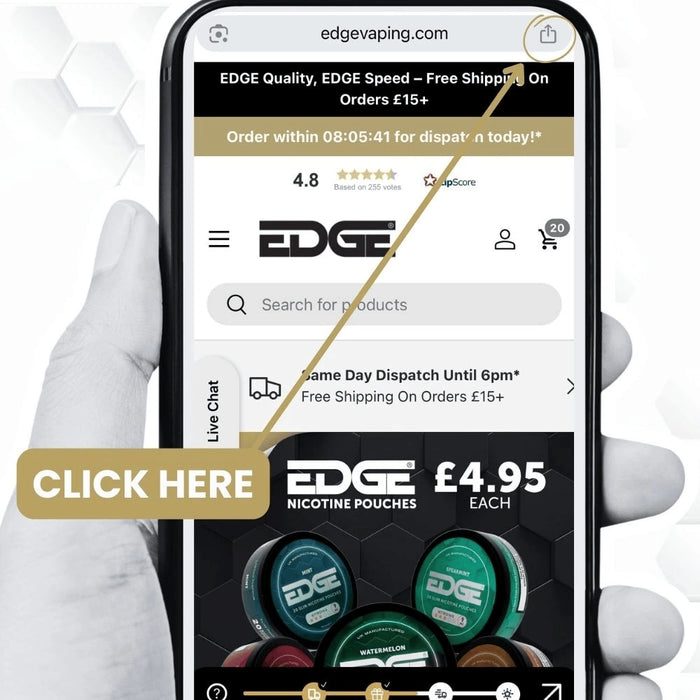 Download the EDGE Vaping App Step 1