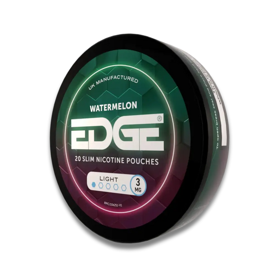 EDGE Watermelon Nicotine Pouches in 3mg - Clear Background