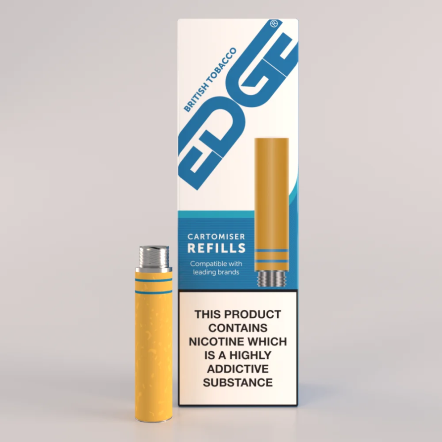 EDGE Cartomiser Refill British Tobacco Flavour UK Made 