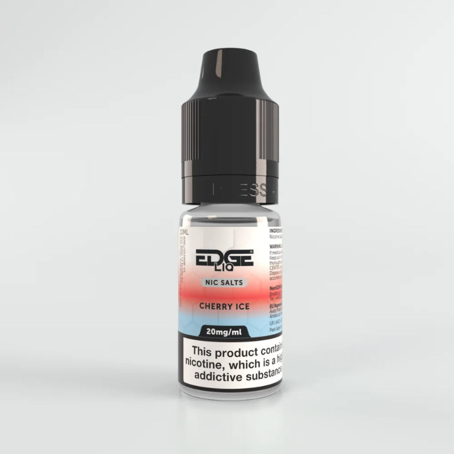 EDGE LIQ Cherry Ice Nic Salt Cheap UK Made E-Liquid 20mg