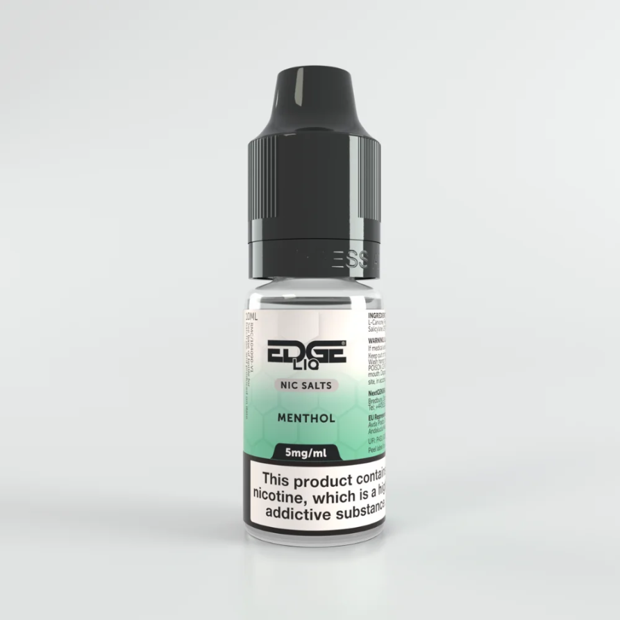EDGE LIQ Menthol Nic Salt Cheap UK Made E-Liquid 5mg