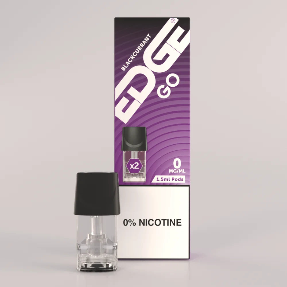 EDGE Vaping UK GO Pods Blackcurrant 0mg Nicotine