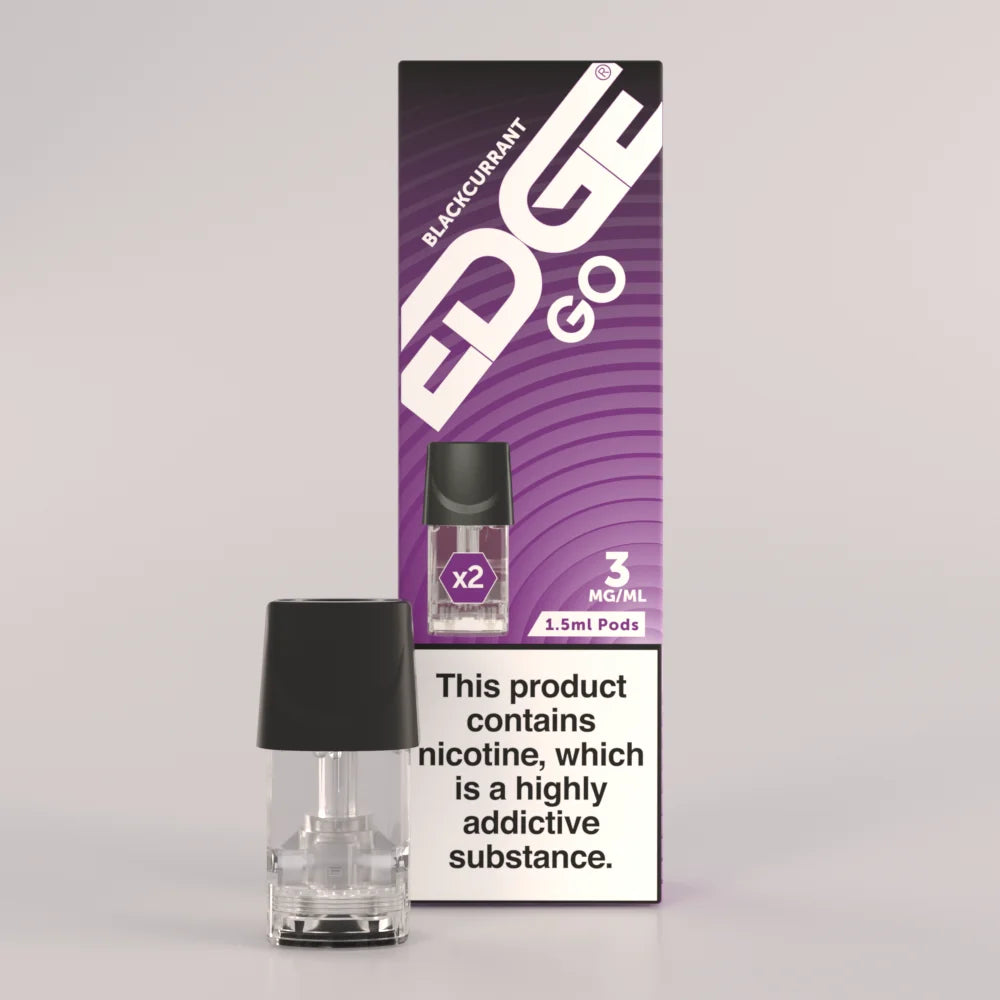 EDGE Vaping UK GO Pods Blackcurrant 3mg Nicotine 