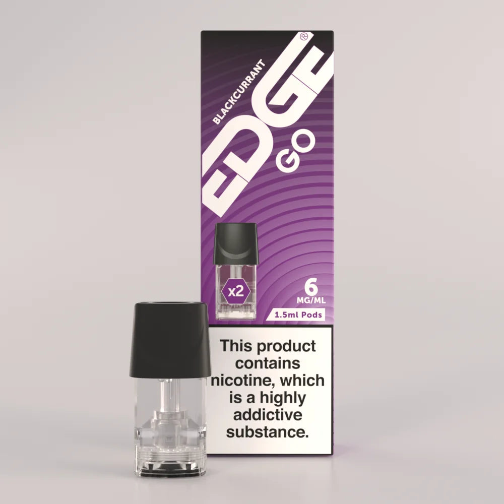 EDGE Vaping UK GO Pods Blackcurrant 6mg Nicotine