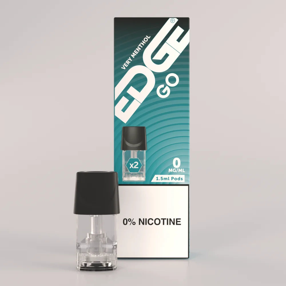 EDGE Vaping UK GO Pods Very Menthol Zero 0mg Nicotine 