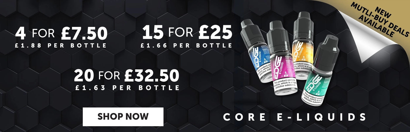 EDGE Vaping UK Homepage Banner Core E-Liquids