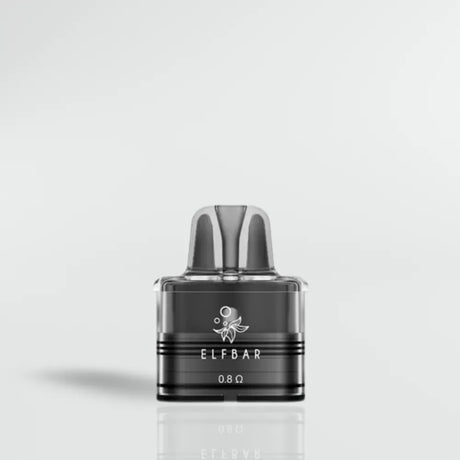 Black ELF BAR POD 0.8OHM on a light gray background