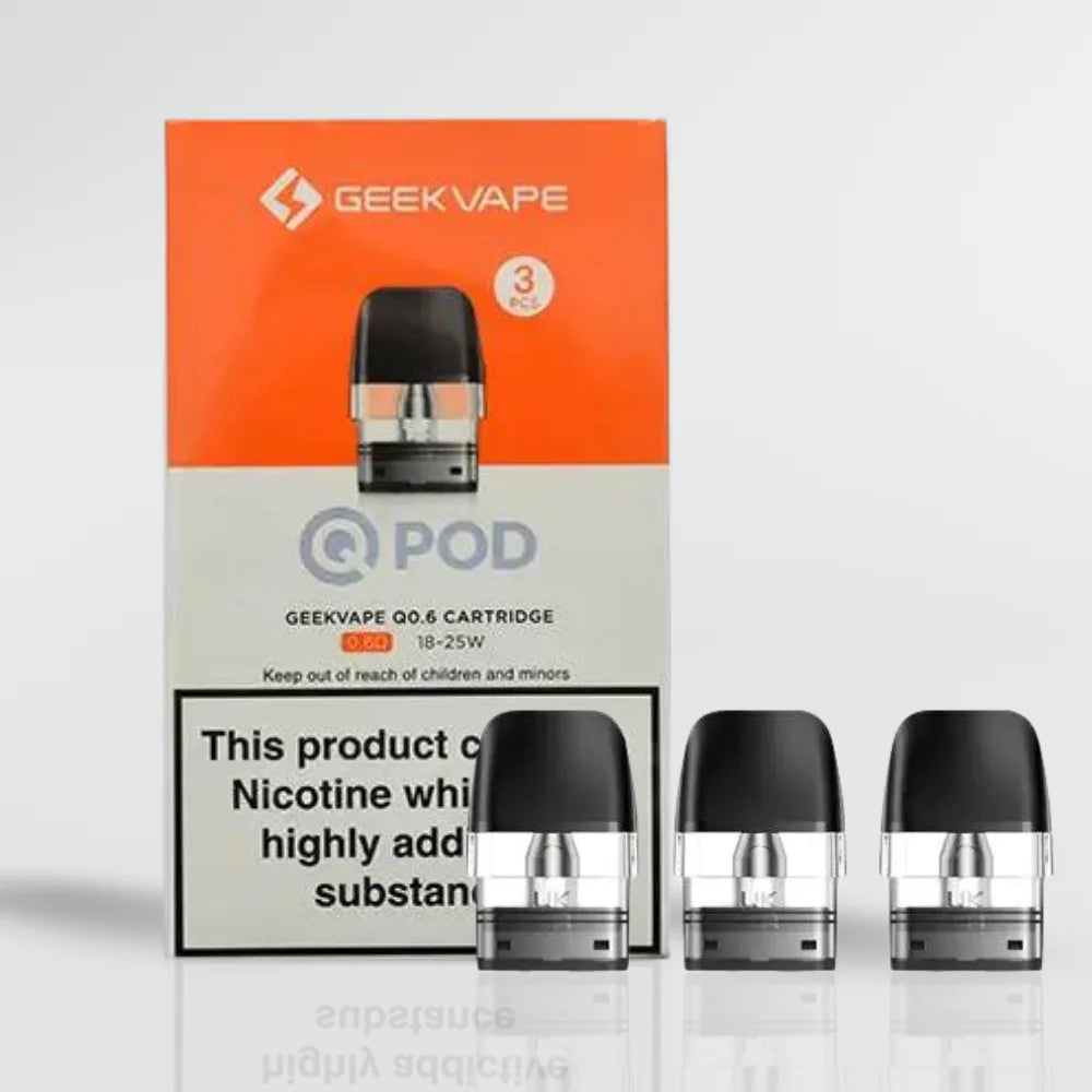 Geek Vape Q Cartridge Pod - 3 pack - EDGE Vaping Geek Vape Q Cartridge Pod - 3 pack - EDGE Vaping
