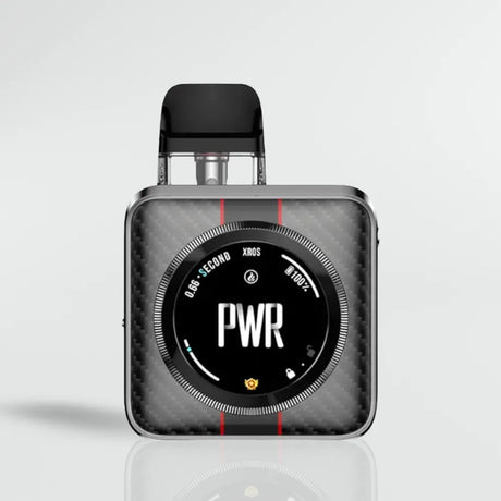 Vaporesso Xros Nano 5 Vaping device with digital display on a light gray background