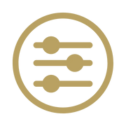 Adjustment Icon in Gold