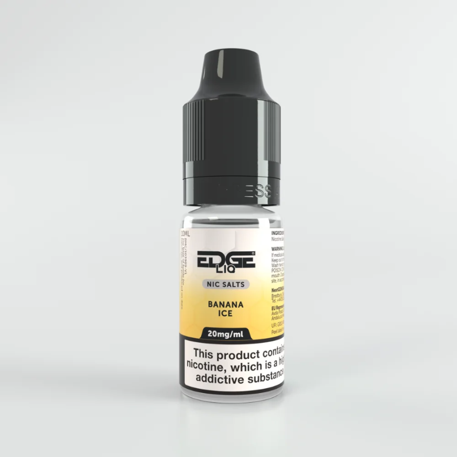 EDGE LIQ Banana Ice Nic Salt Cheap UK Made E-Liquid 20mg
