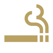 gold cigarette icon with transparent background