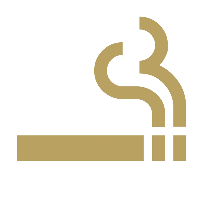 gold cigarette icon with transparent background