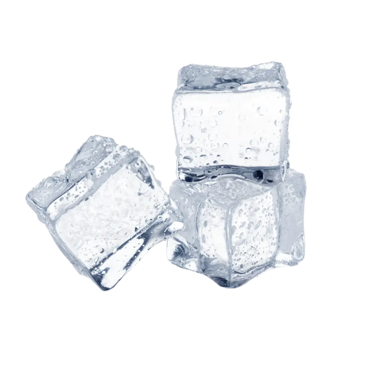 Three ice cubes.