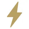 EDGE Lightning Bolt Icon in Gold