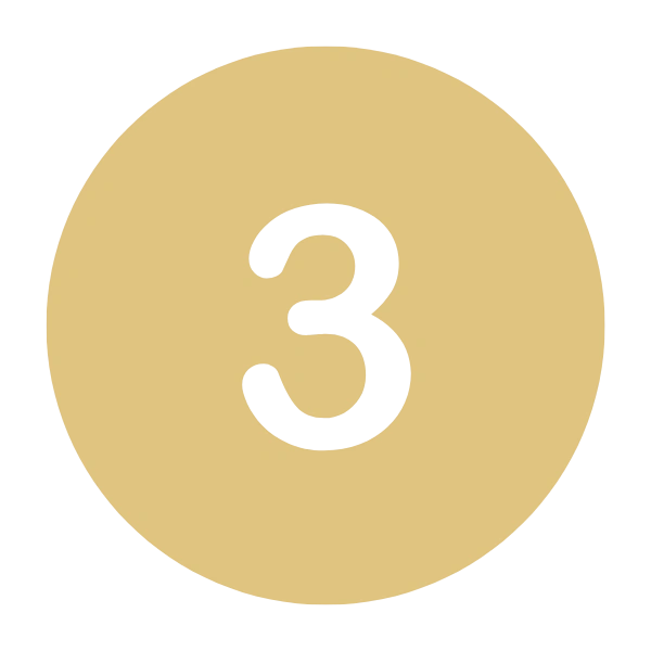 Step 3 Icon in Gold
