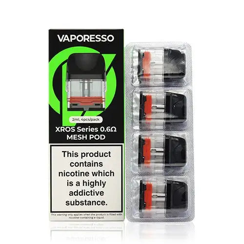 Vaporesso Xros Series Replacement Pods - 0.6ohm 4 Pack