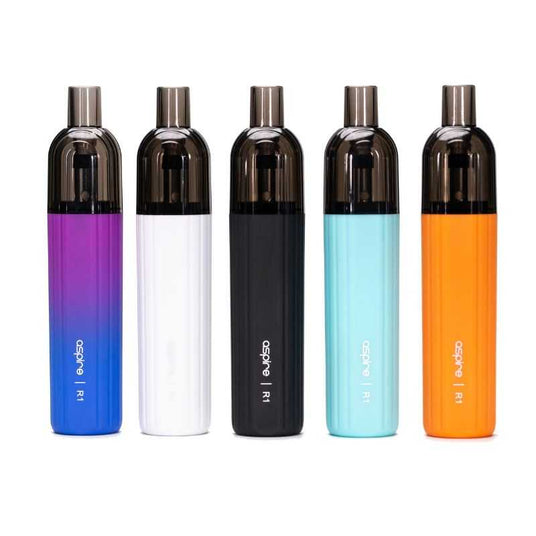 Aspire R1 Semi-Disposable Vape Kit Colour Range.